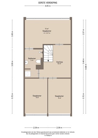 Floorplan - Sperwerlaan 28, 4143 AT Leerdam